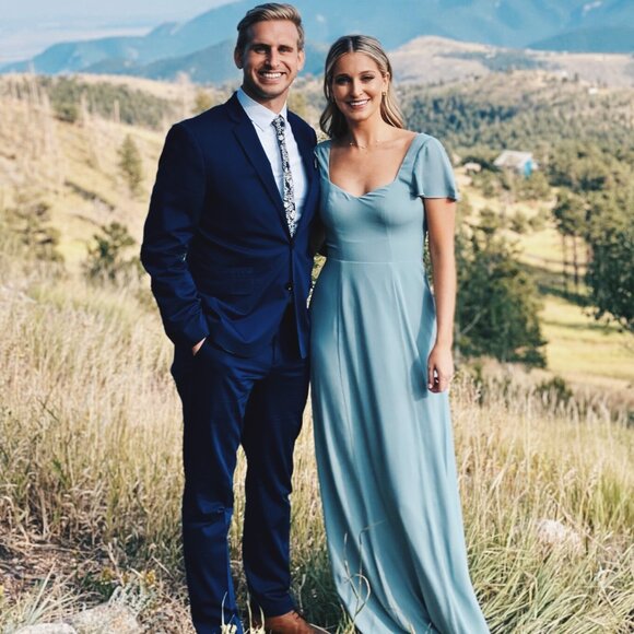 Show Me Your Mumu Marie Sweetheart Maxi Dress ~ Silver Sage Crisp - Picture 2 of 3